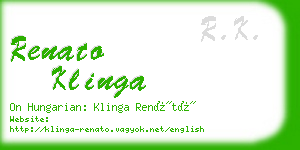 renato klinga business card